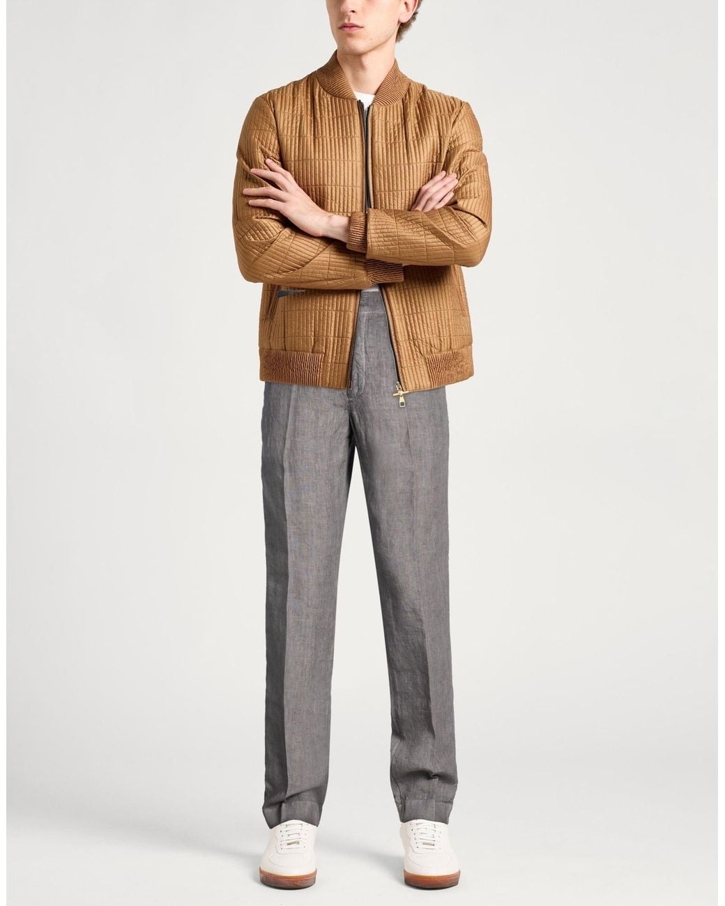 120% Lino Gray Trouser for men