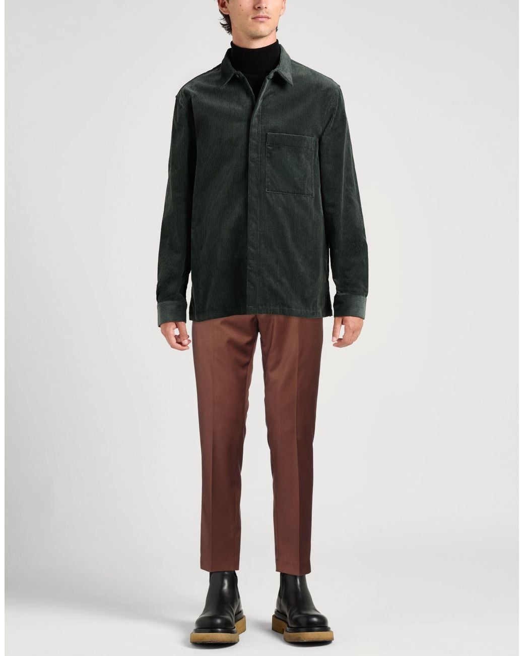 Daniele Alessandrini Brown Pants Polyester, Viscose, Elastane for men