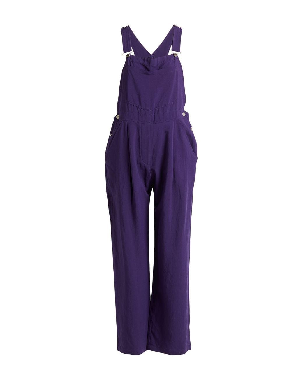 8pm Purple Overalls Viscose, Linen