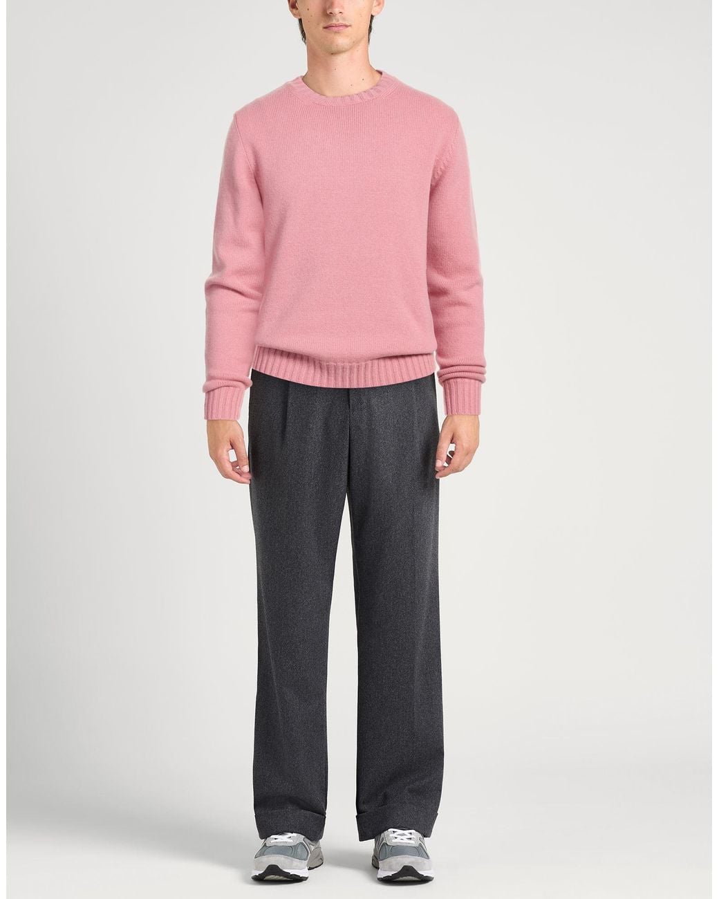 Alpha Studio Pink Sweater Cashmere for men