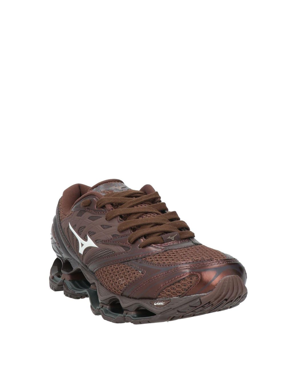 Mizuno Brown Sneakers Textile Fibers, Synthetic Fibers