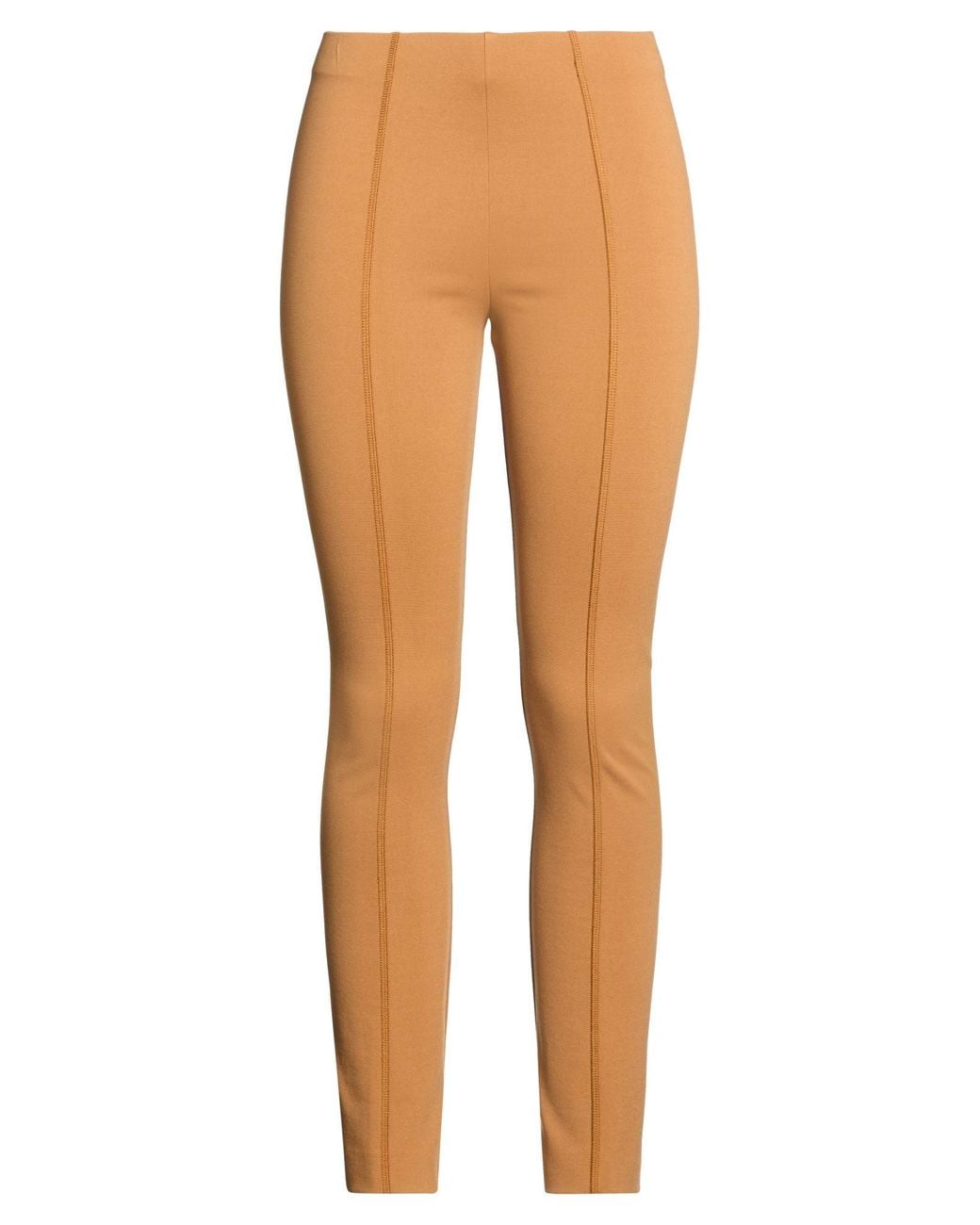 Semicouture Natural Camel Pants Viscose, Polyamide, Elastane
