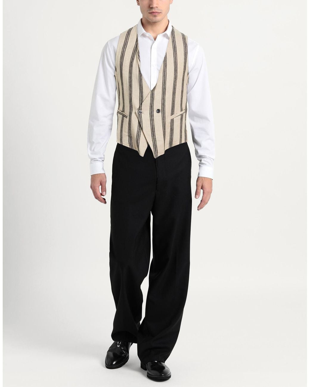 OVER/D White Tailored Vests for men
