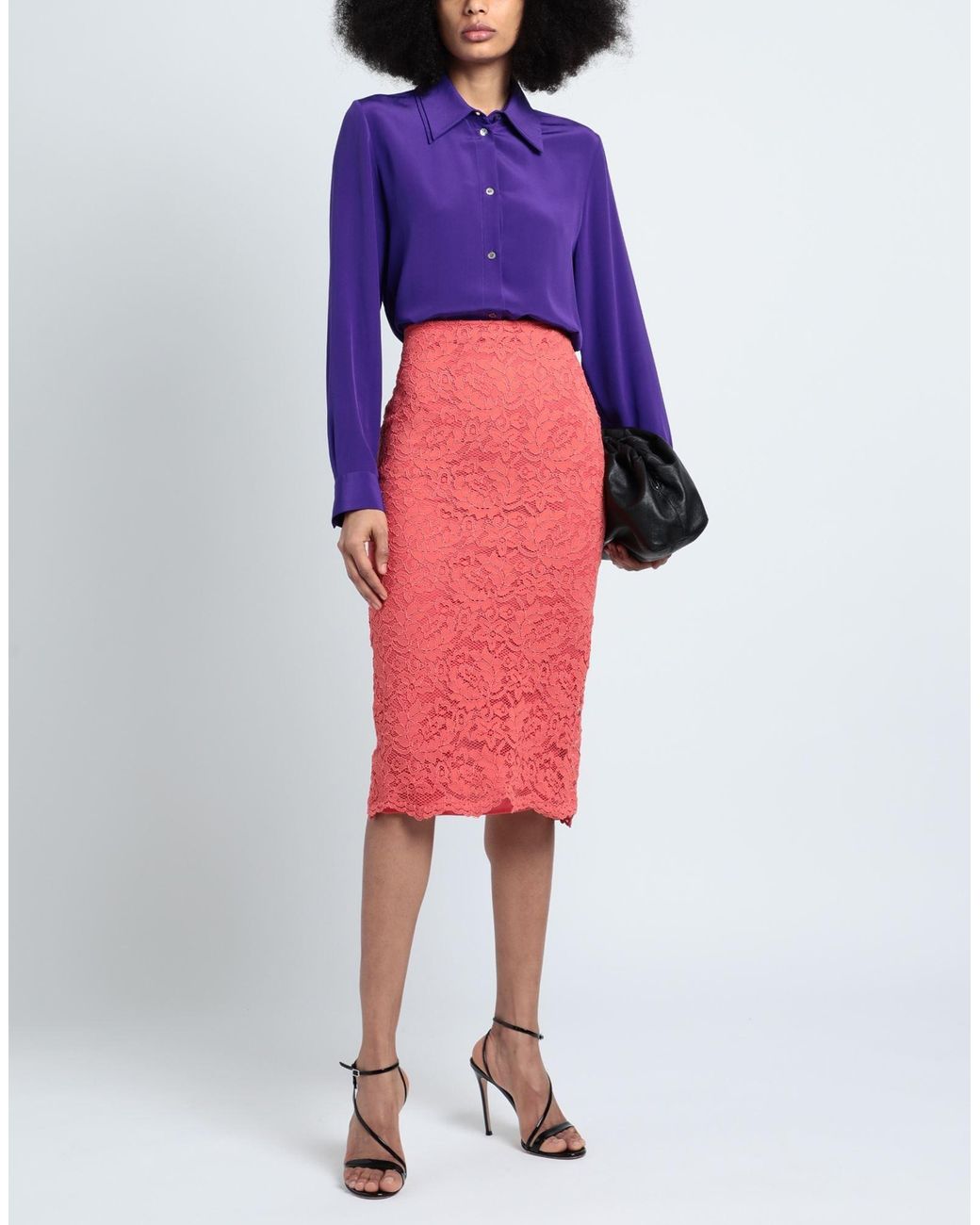 Soallure Pink Midi Skirt