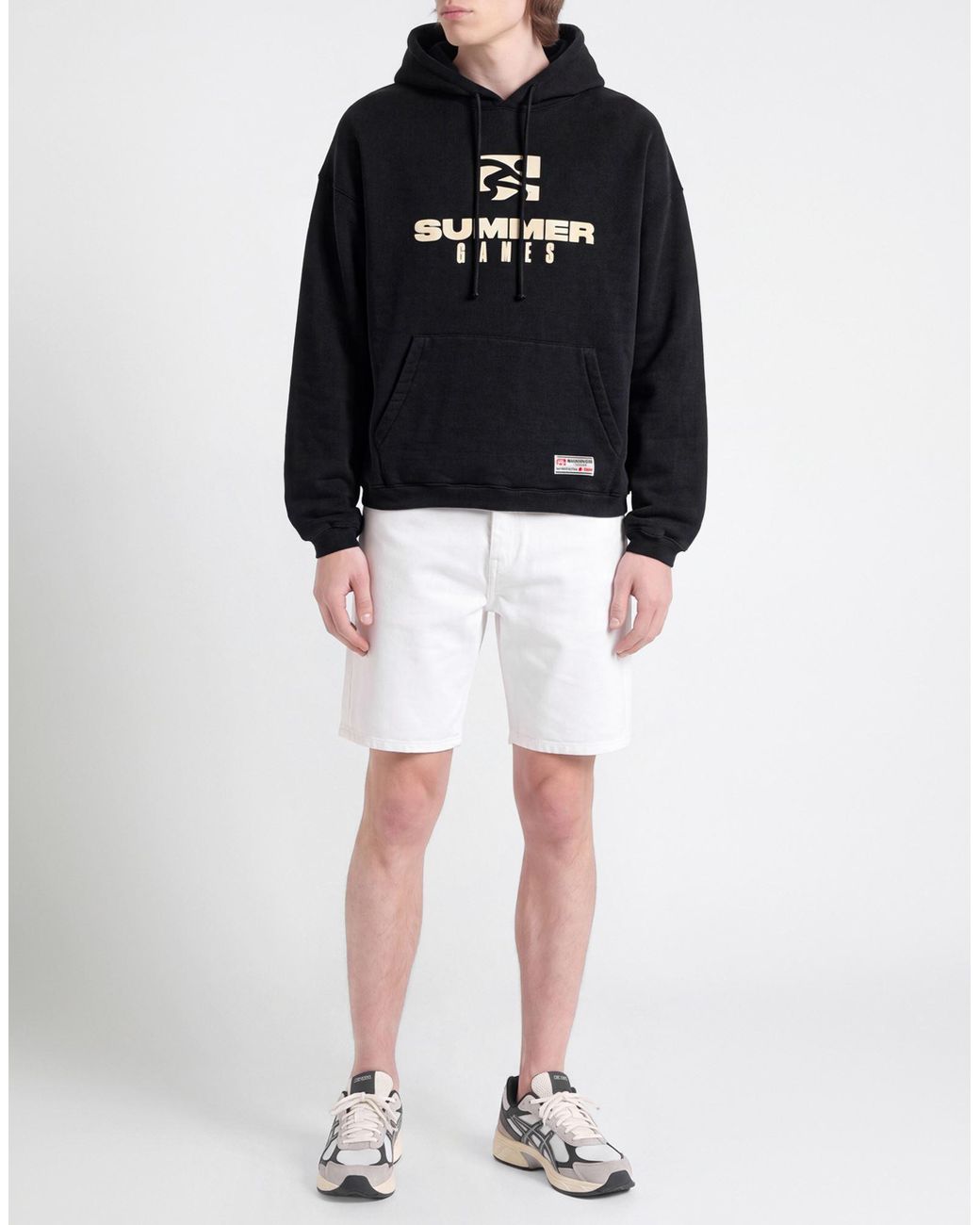 SUMMER GAMES Black Sweatshirt Recycled Cotton for men