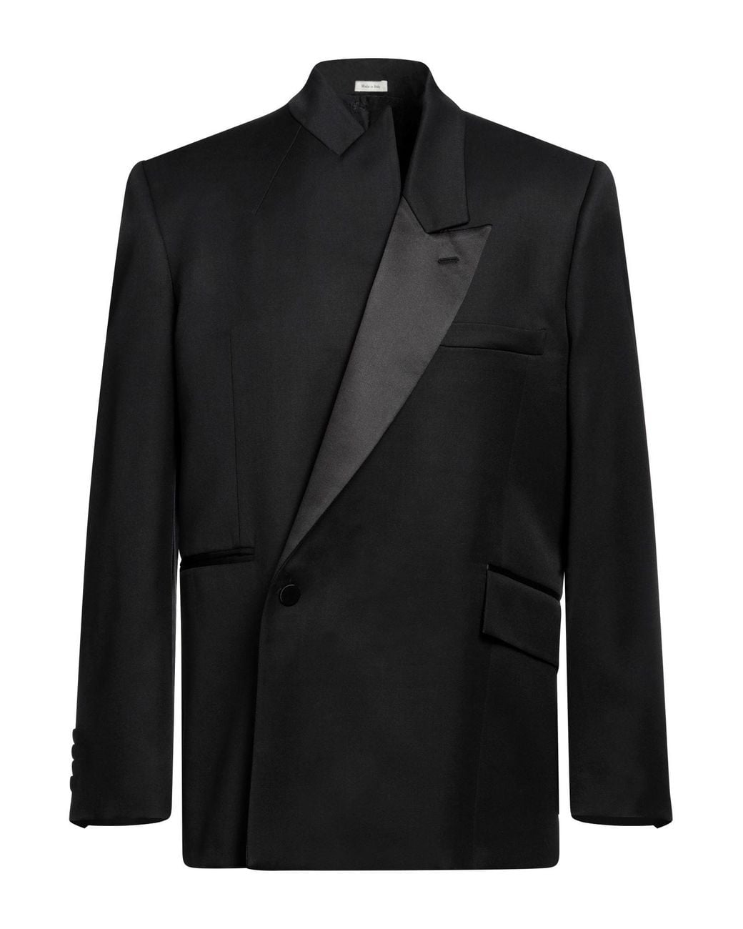 McQueen Black Blazer Wool, Silk for men