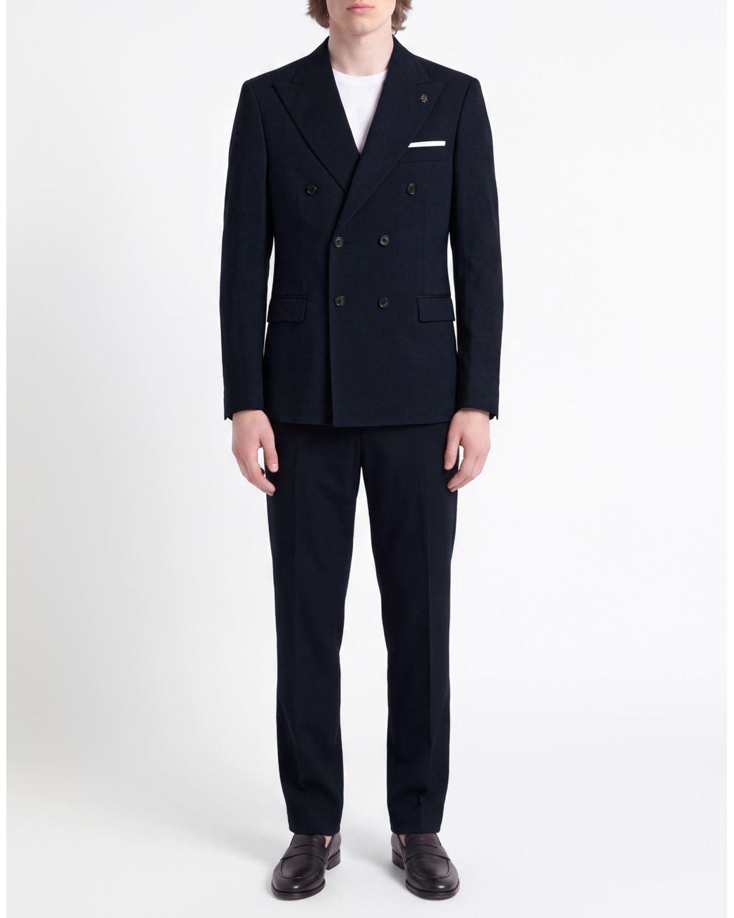 Daniele Alessandrini Blue Suit Polyester, Viscose, Wool, Elastane for men