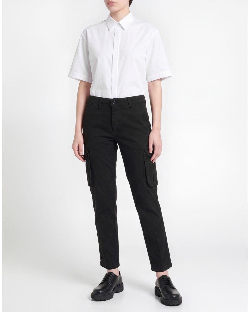 Liu Jo Black Pants Cotton, Elastane