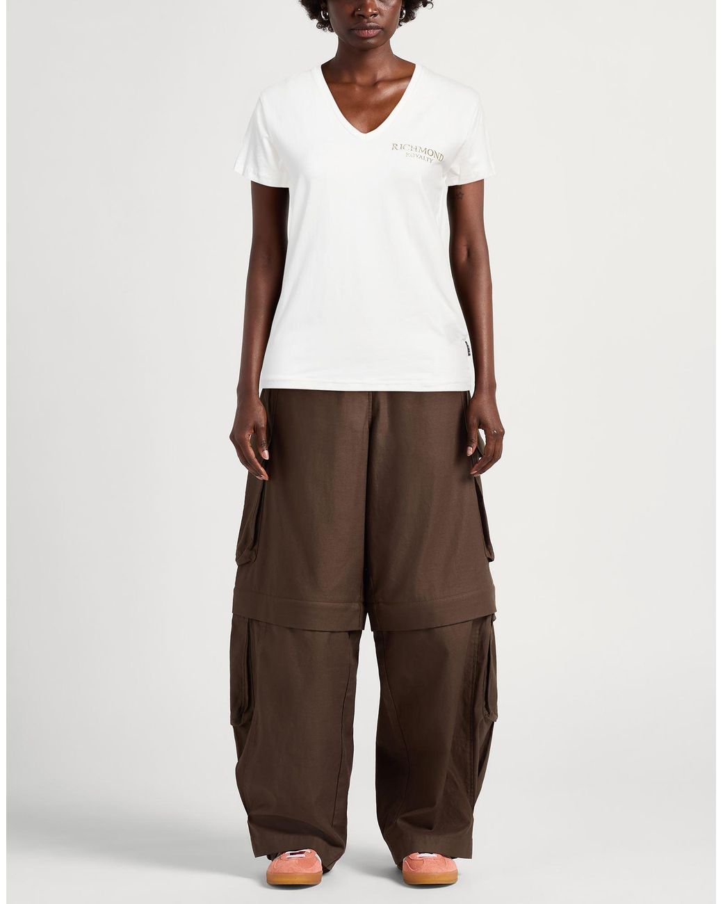 John Richmond White T-Shirt Cotton, Elastane