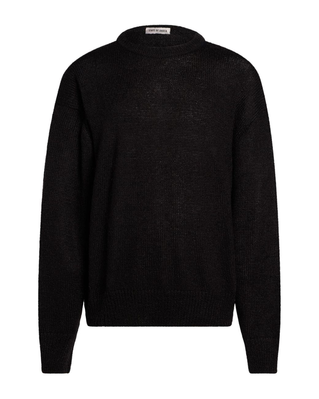State of Order Black Sweater Acrylic, Polyamide, Mohair Wool for men