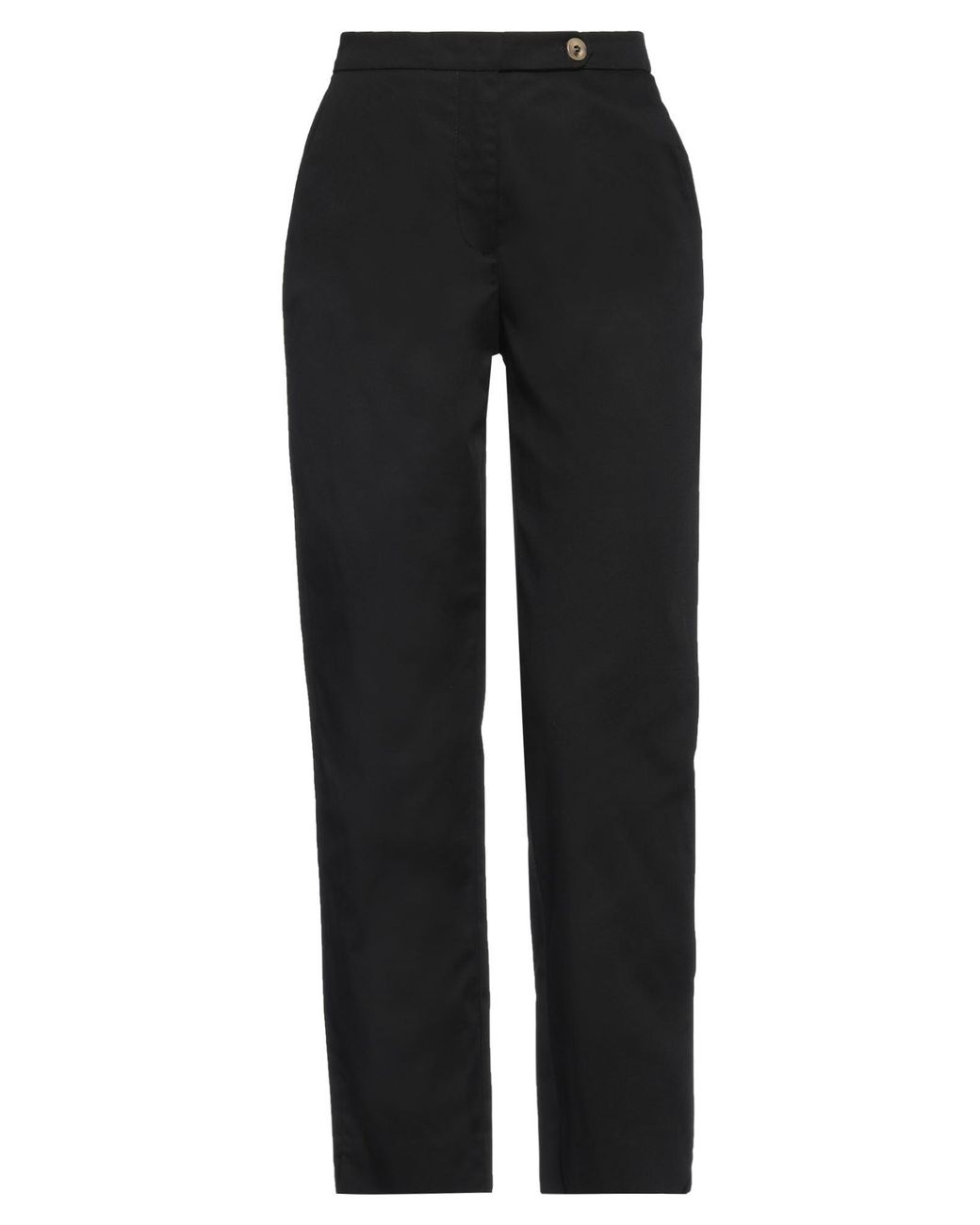 .., merci italia Black Pants Cotton, Elastane