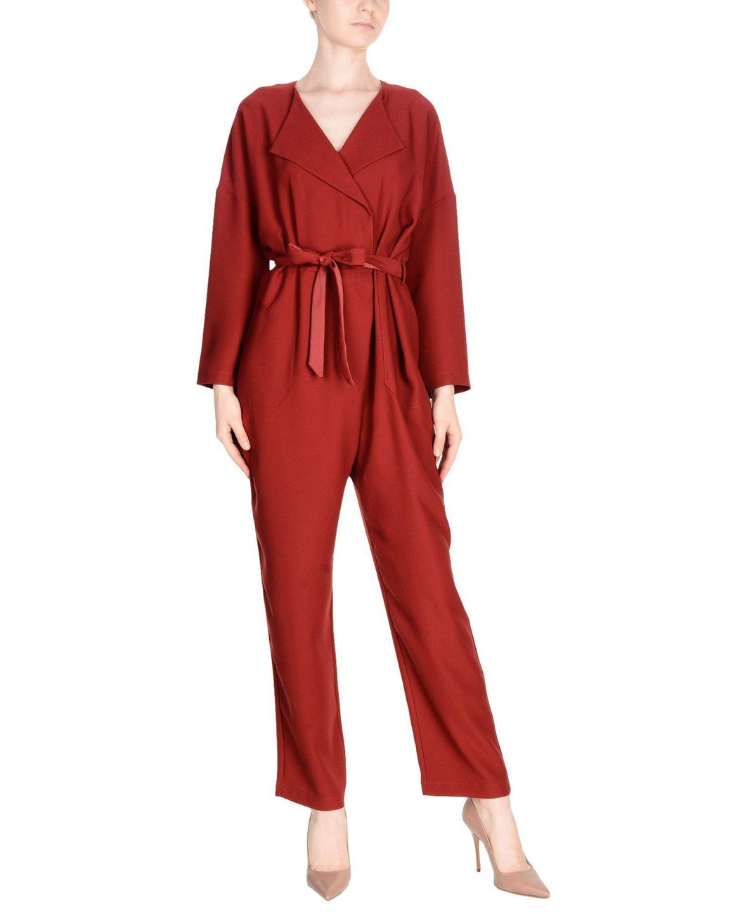 Soallure Red Jumpsuit