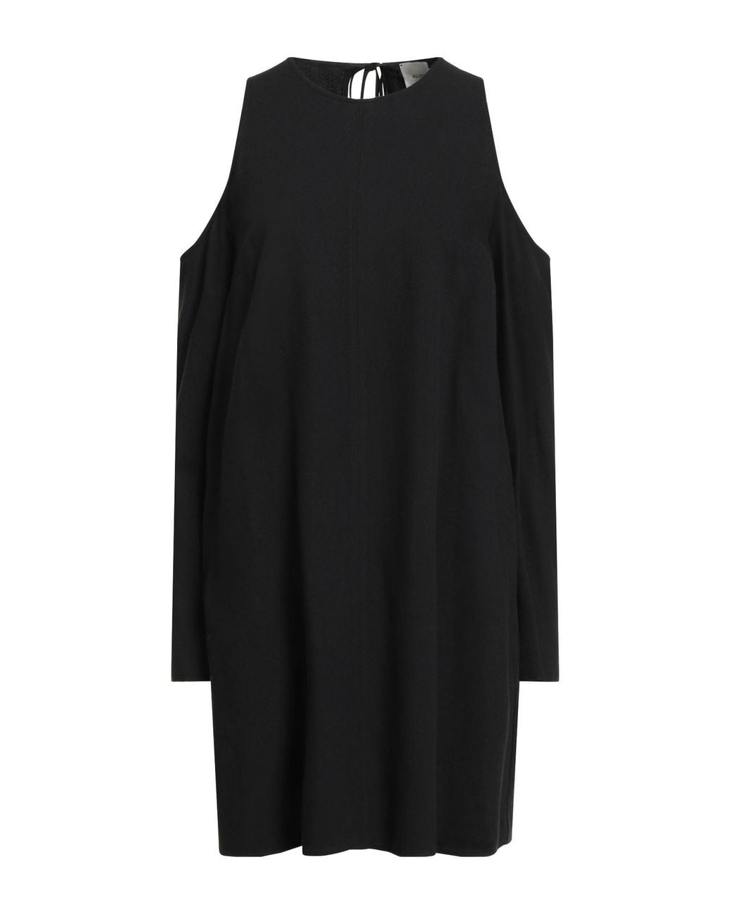 Alysi Black Mini Dress Viscose, Cotton
