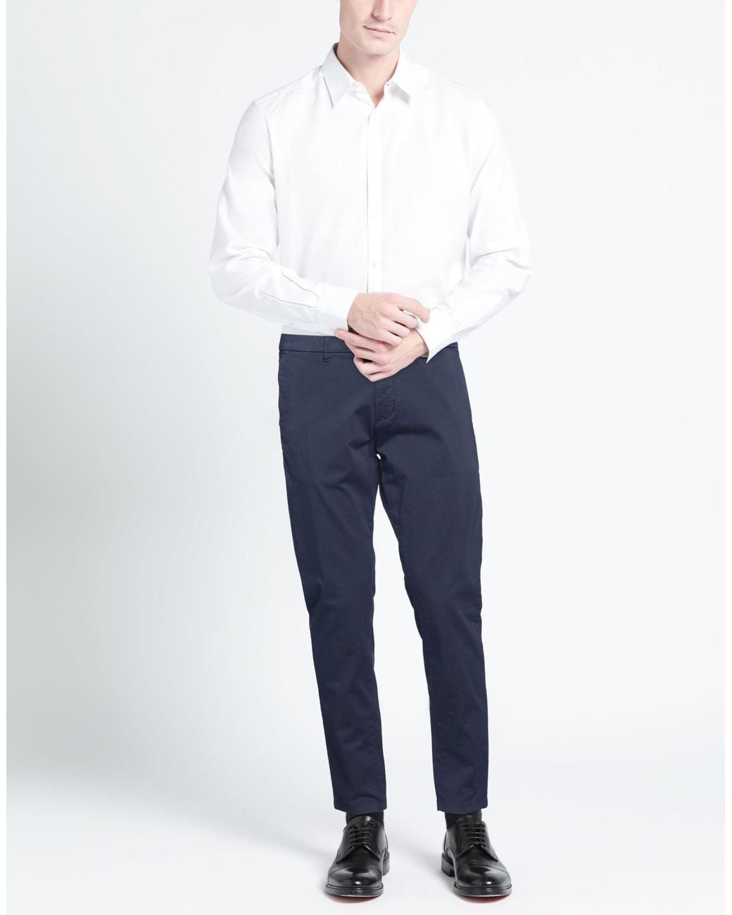 Squad² Blue Pants Cotton, Elastane for men