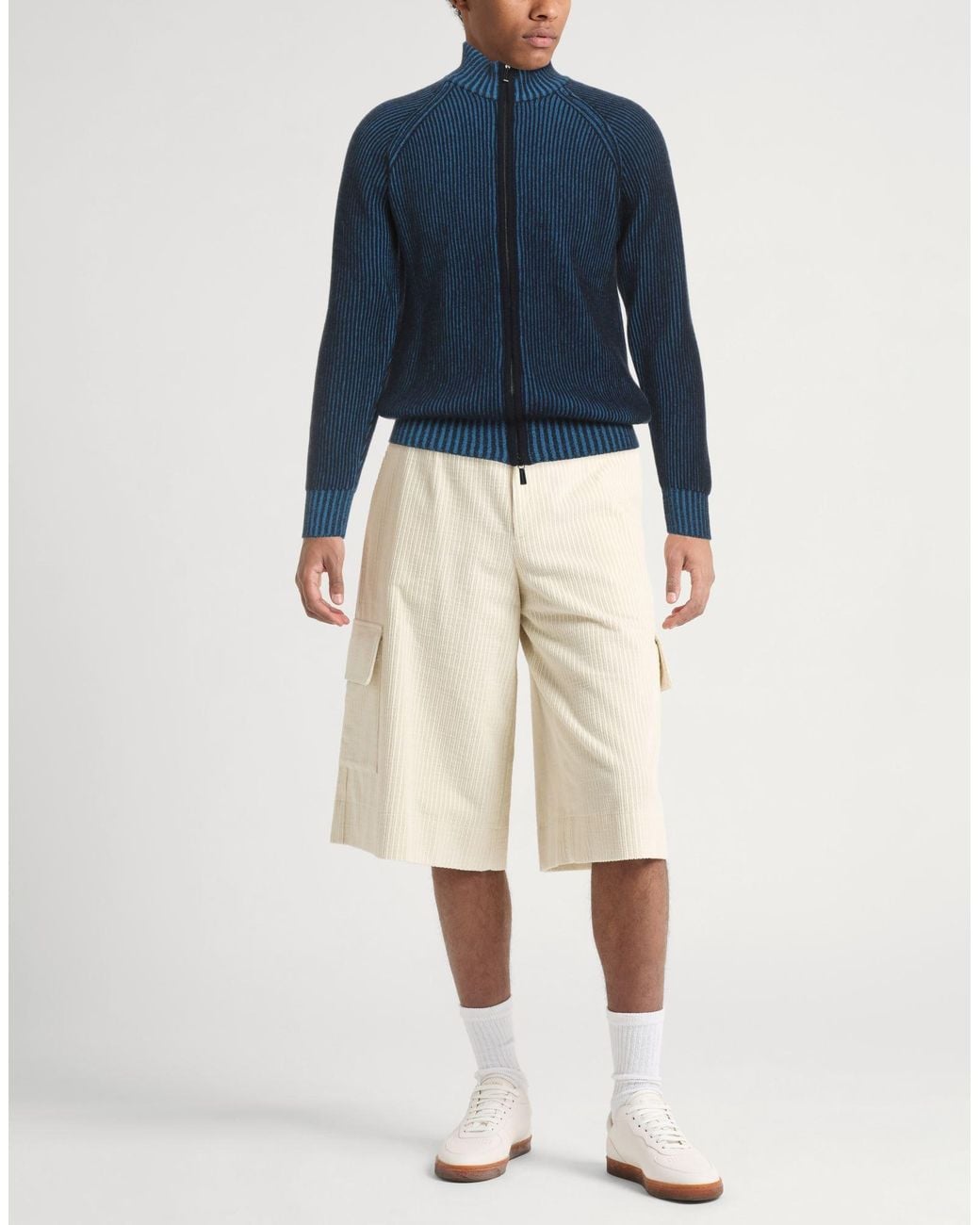 Moorer Blue Cardigan for men