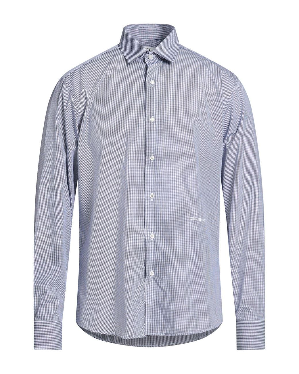 Ice Iceberg Blue Shirt Cotton for men