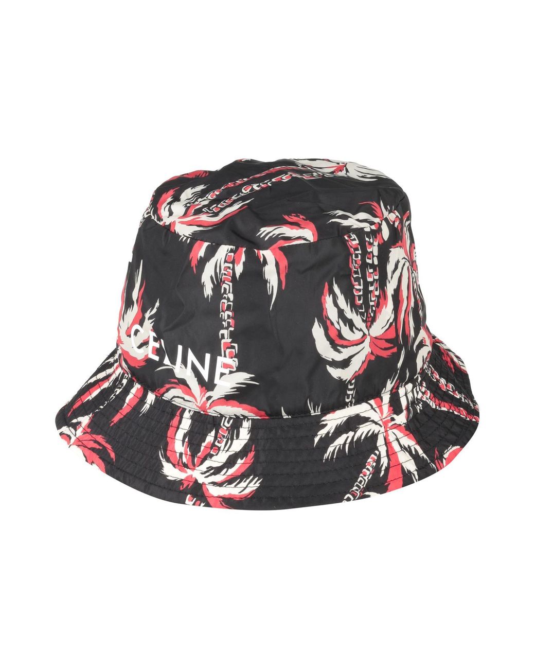 CELINE Logo embroidery cap hat black M