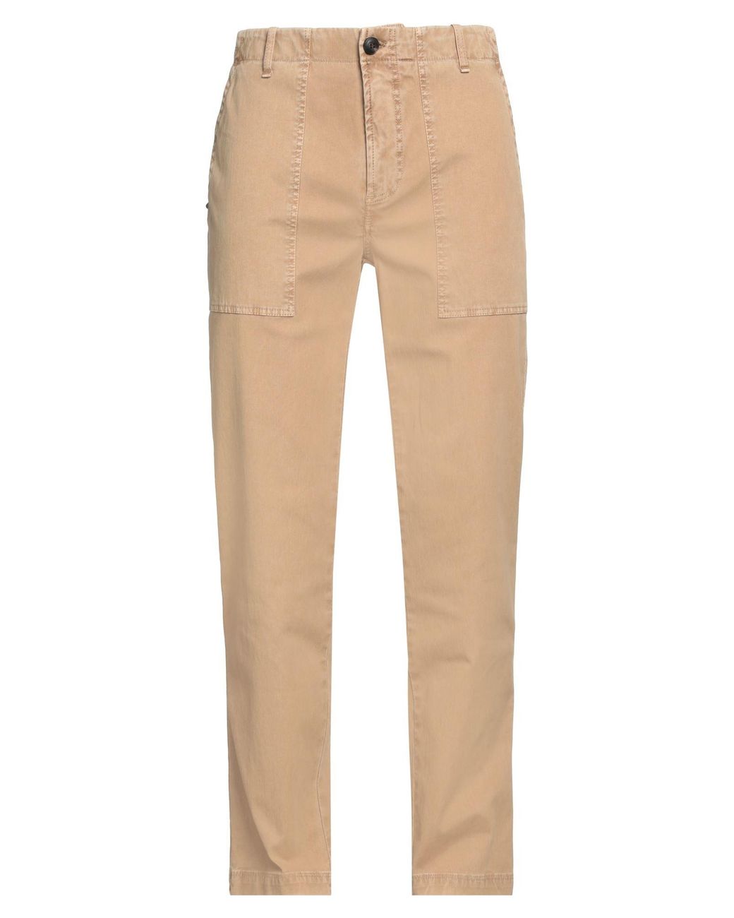 White Sand Natural Pants Cotton, Elastane for men