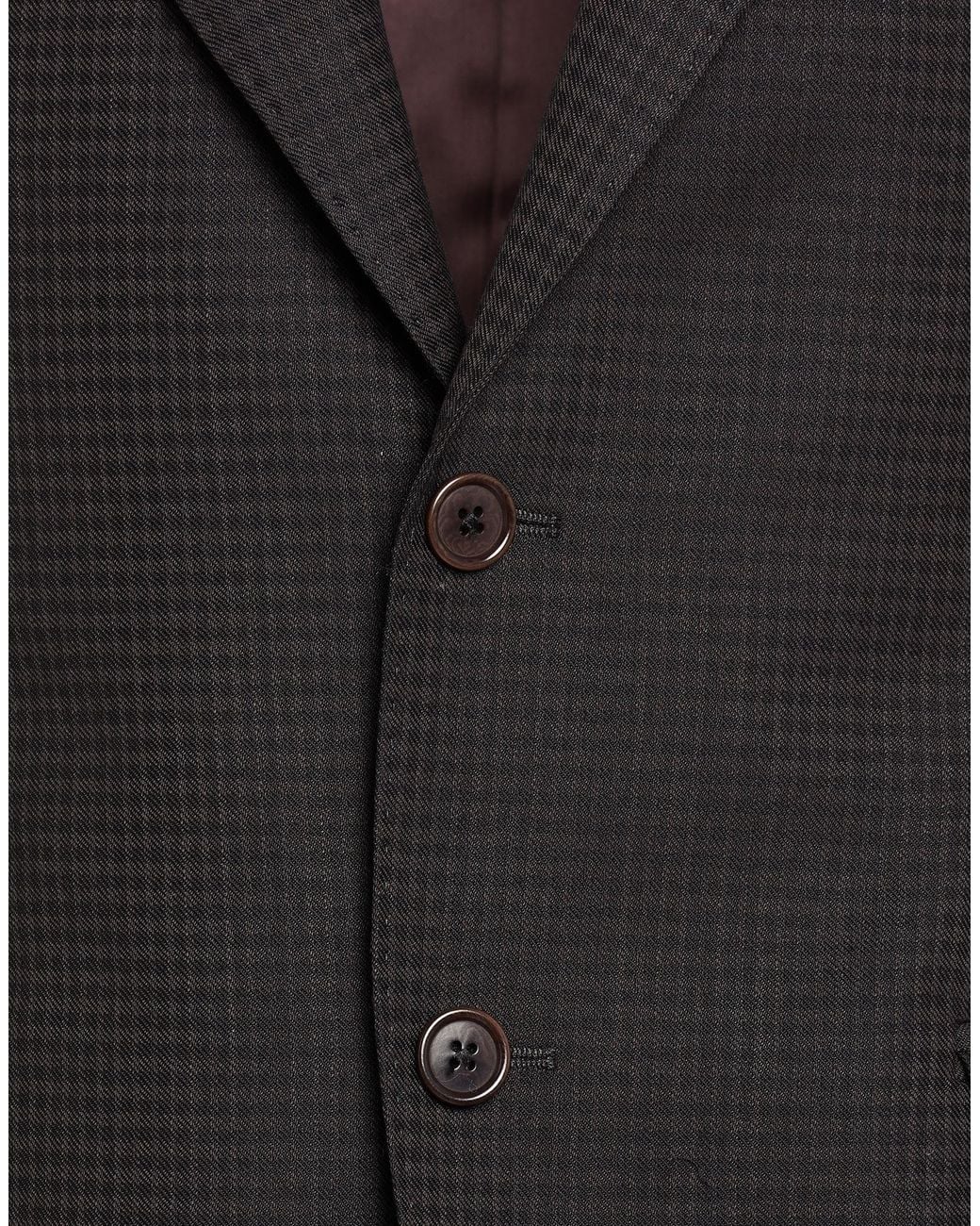 Tombolini Black Suit Wool, Cotton, Polyester for men