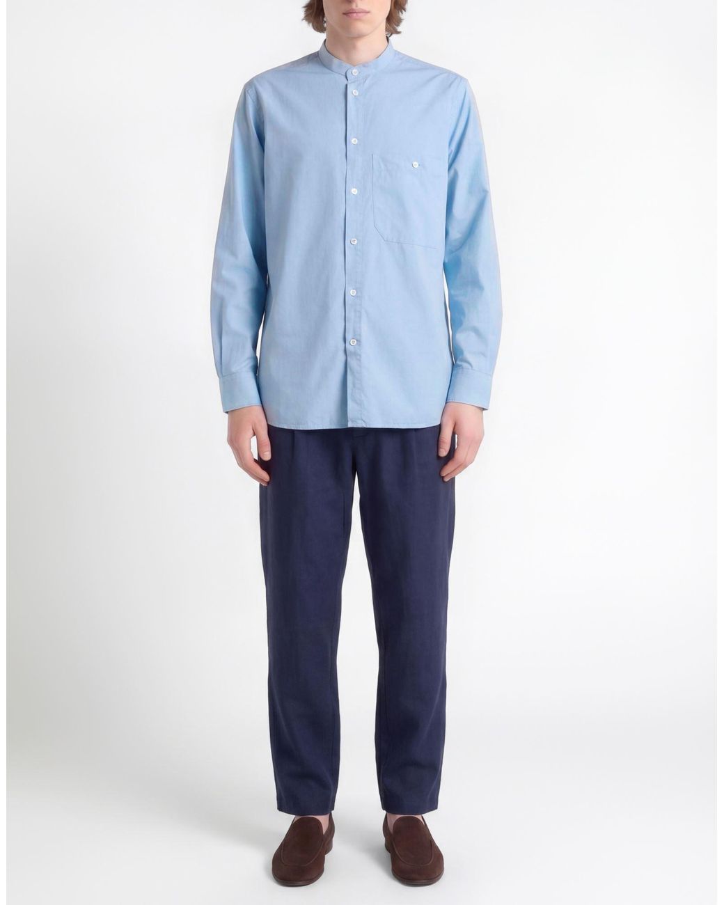 Barena Blue Light Shirt Cotton for men