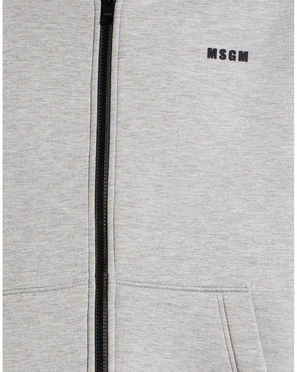 MSGM Gray Light Sweatshirt Viscose, Polyurethane, Elastane for men