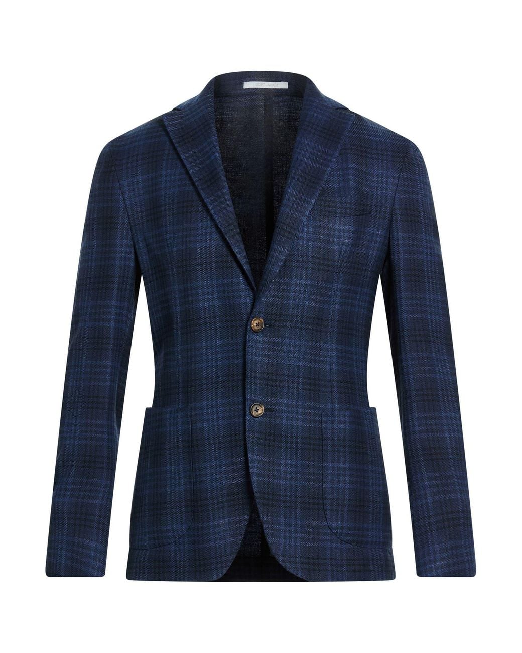 Eleventy Blue Platinum Blazer Linen, Wool, Silk, Elastane for men