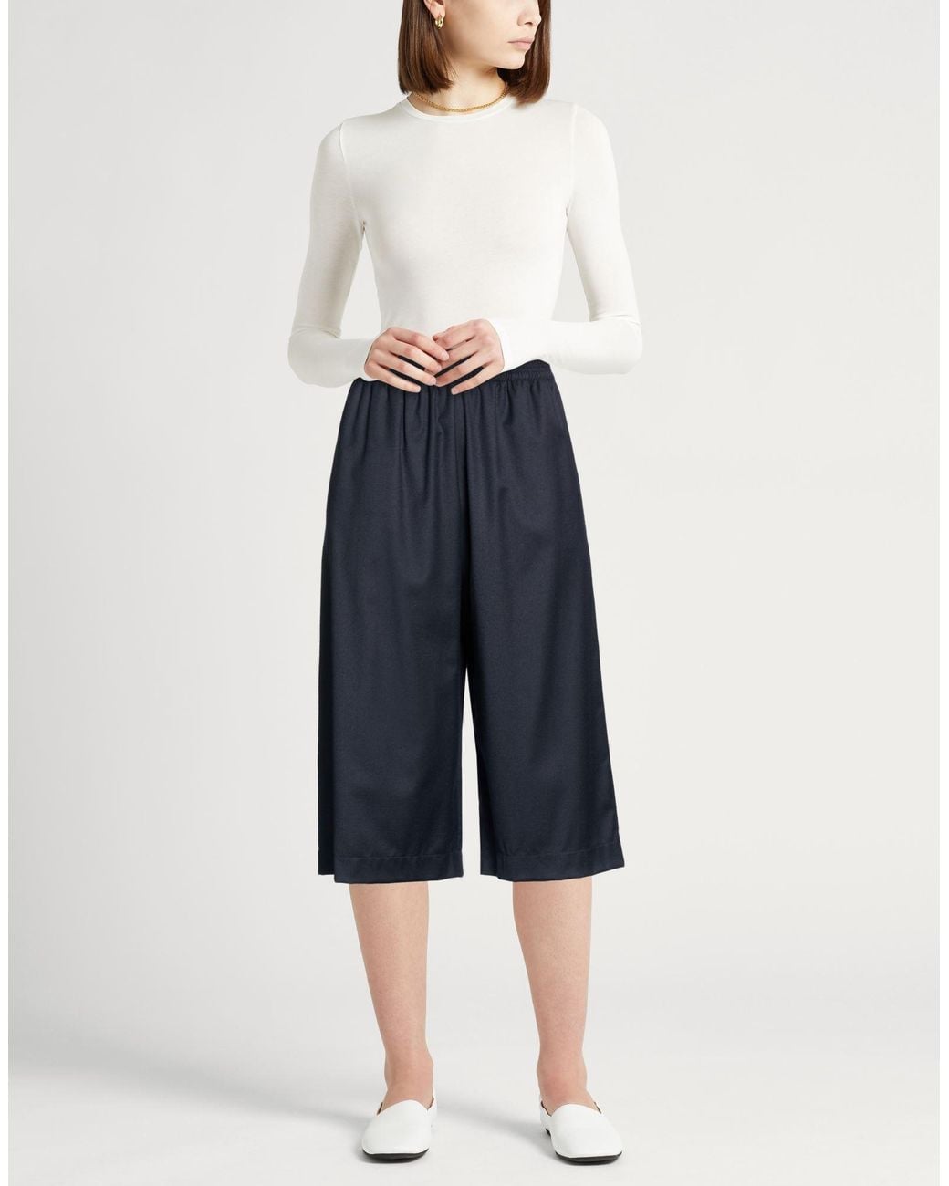 Fabiana Filippi Blue Midnight Pants Virgin Wool, Polyamide, Elastane