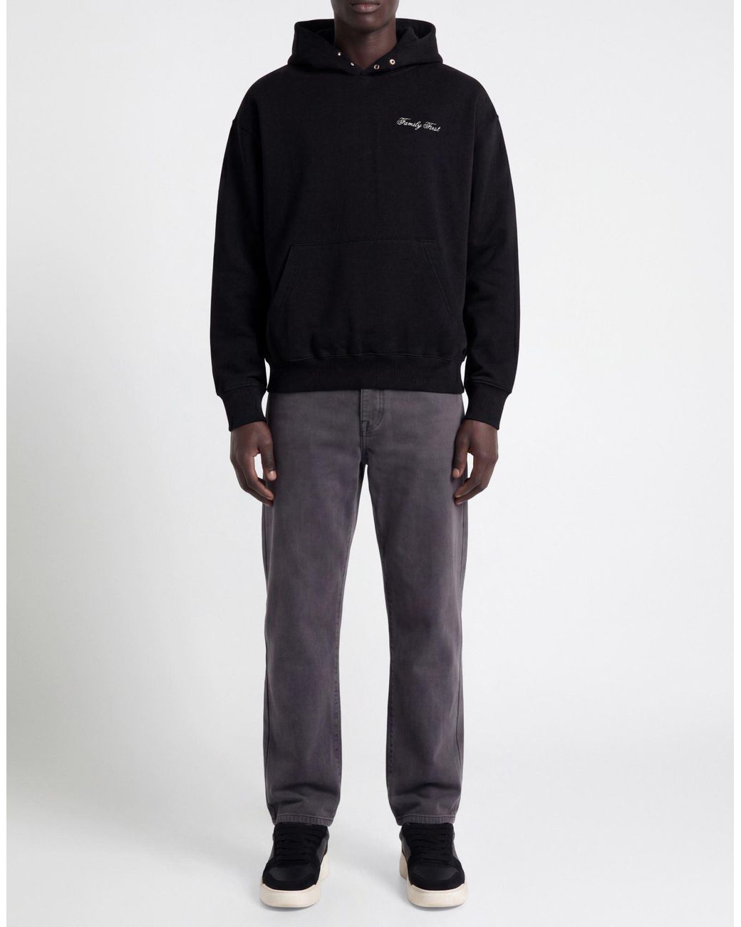 FAMILY FIRST Black Sweatshirt Cotton for men