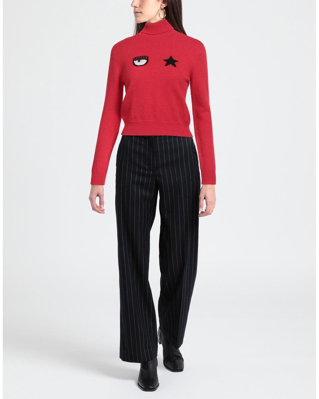 Chiara Ferragni Red Turtleneck