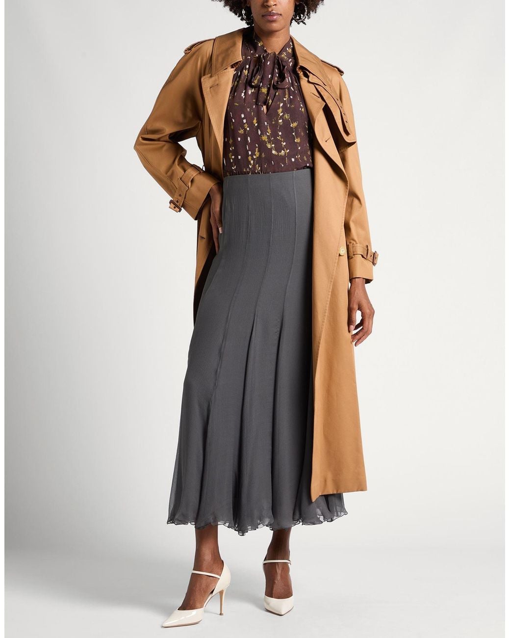 Chloé Gray Maxi Skirt
