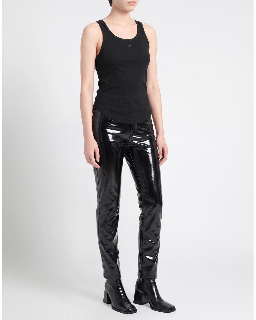 Courreges Black Top Cotton, Elastane