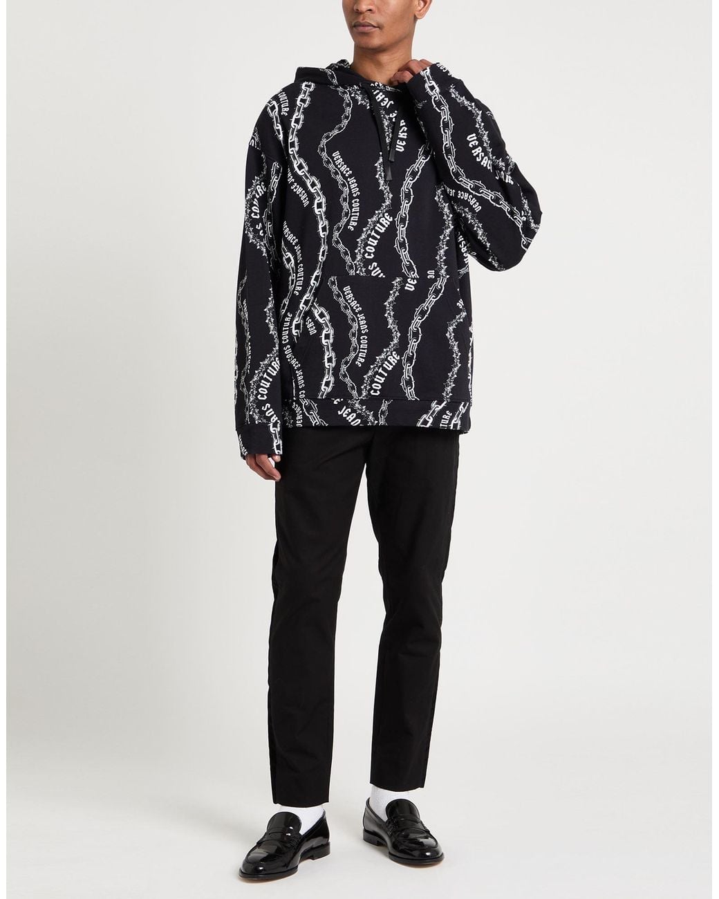 Versace Jeans Couture Black Sweatshirt Cotton for men