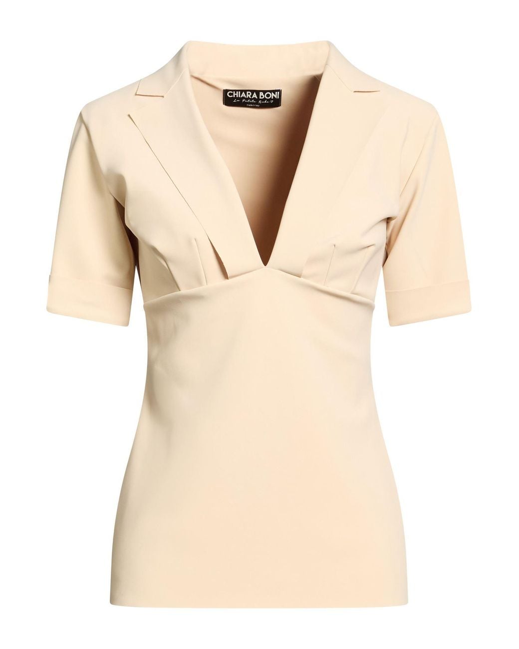 La Petite Robe Di Chiara Boni Natural Sand Top Polyamide, Elastane