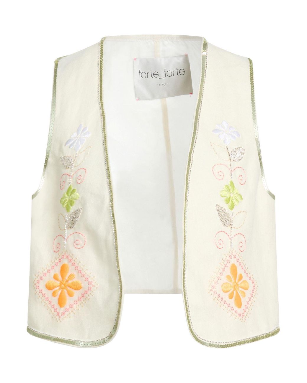 Forte_forte White Tailored Vests