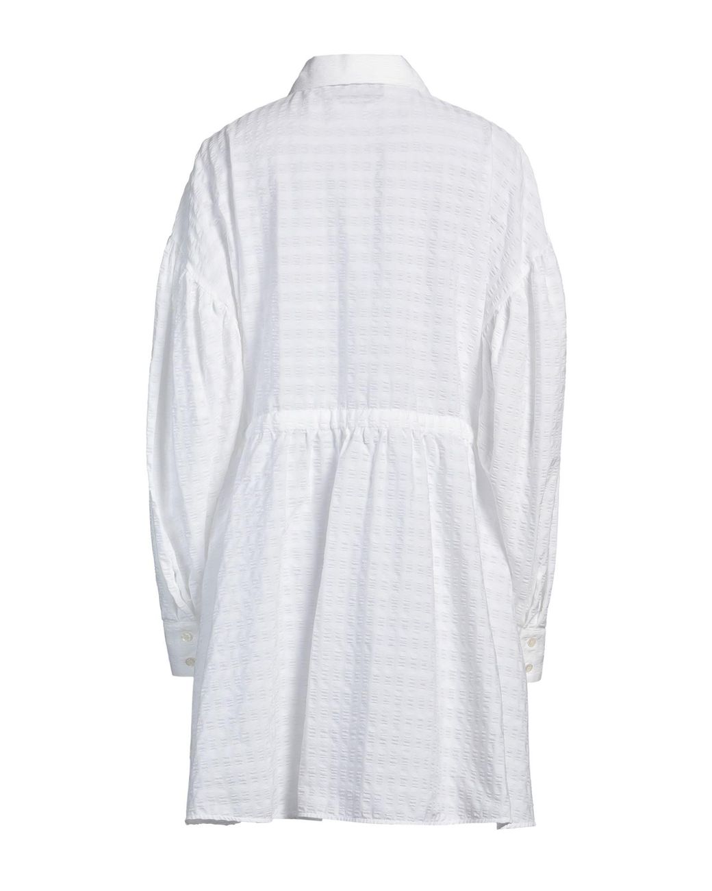 MSGM White Mini Dress Cotton, Elastane