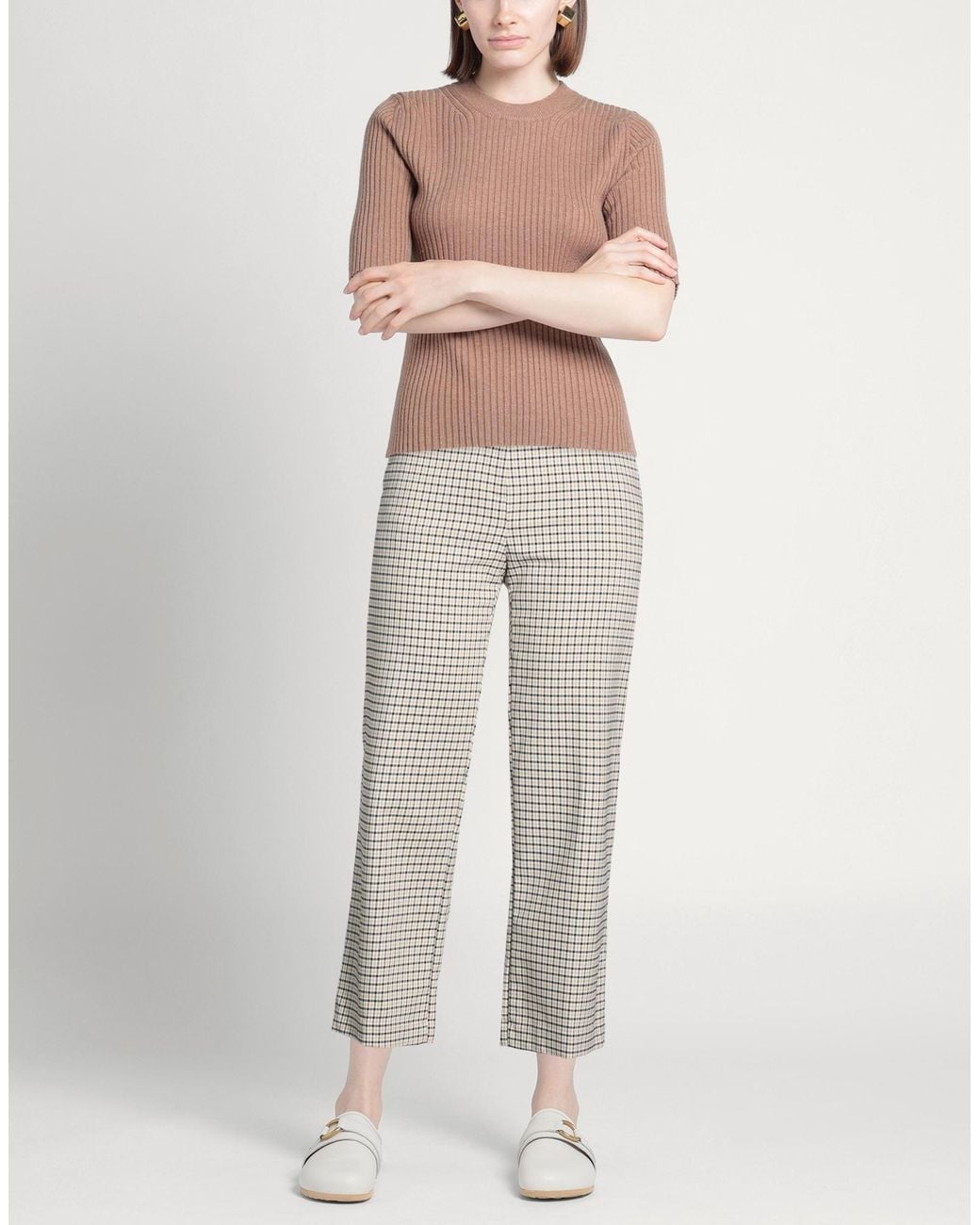 Semicouture Gray Pants Polyamide, Viscose, Polyester, Elastane