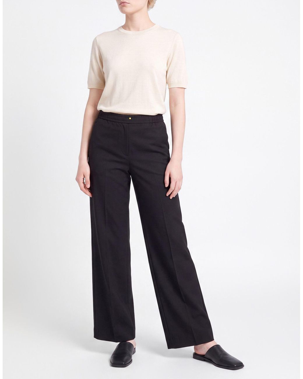 Department 5 Black Pants Polyester, Virgin Wool, Elastane