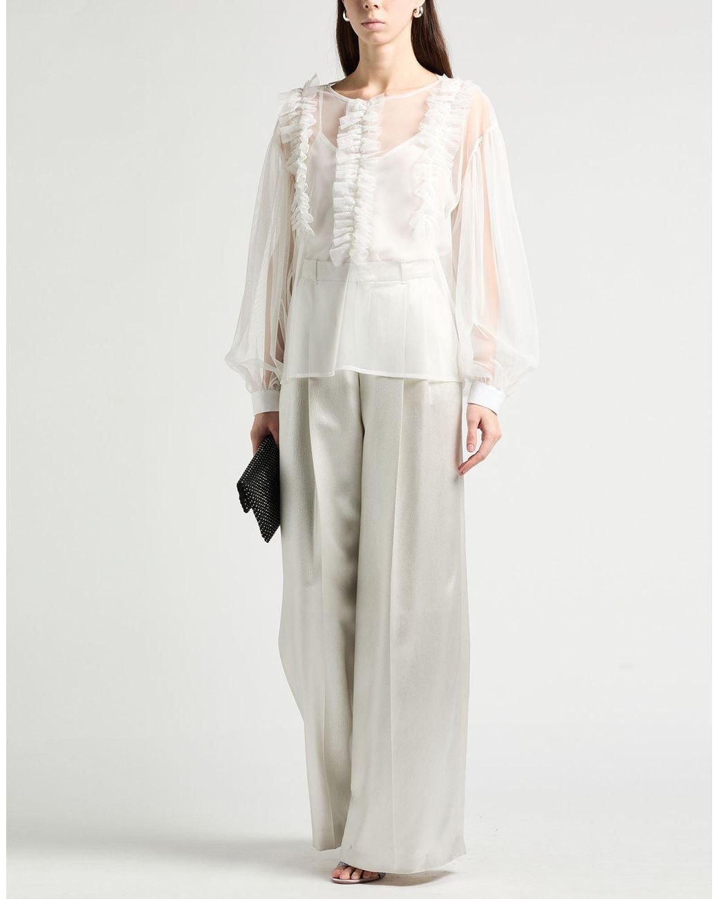 Kaos White Top Polyester, Cotton