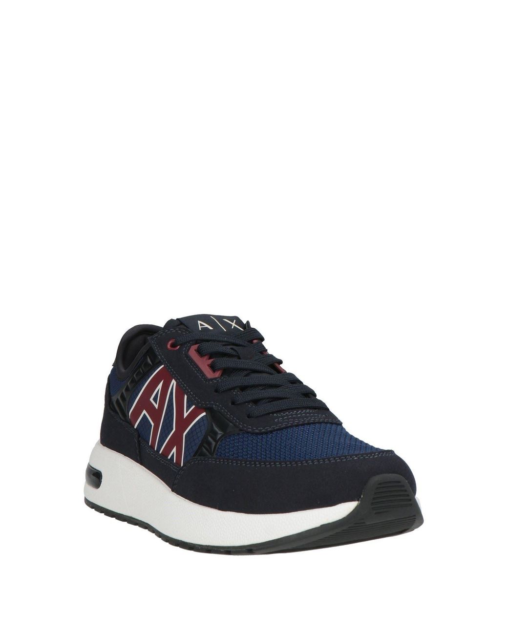 ARMANI EXCHANGE Blue Sneakers Polyester, Polyurethane for men