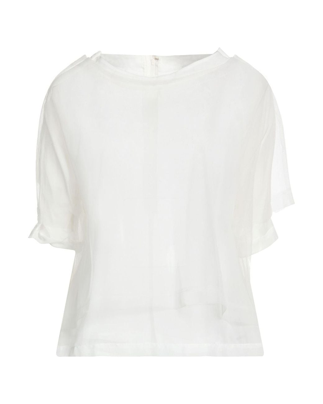 Comme des Garçons White Top Polyester, Nylon