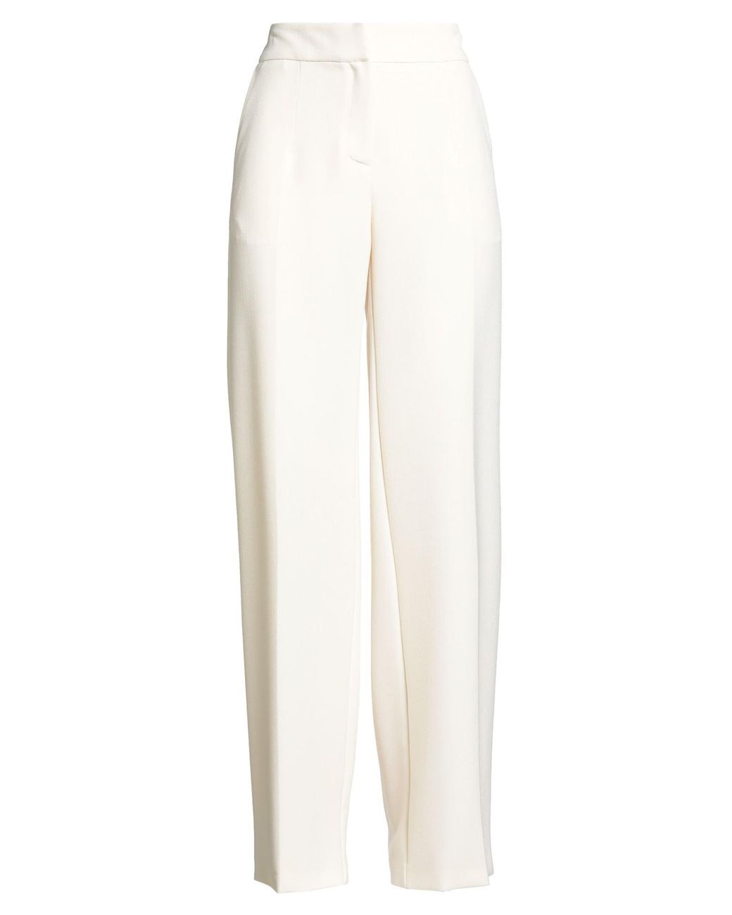 Raffaela D'angelo White Cream Pants Polyester, Viscose, Elastane