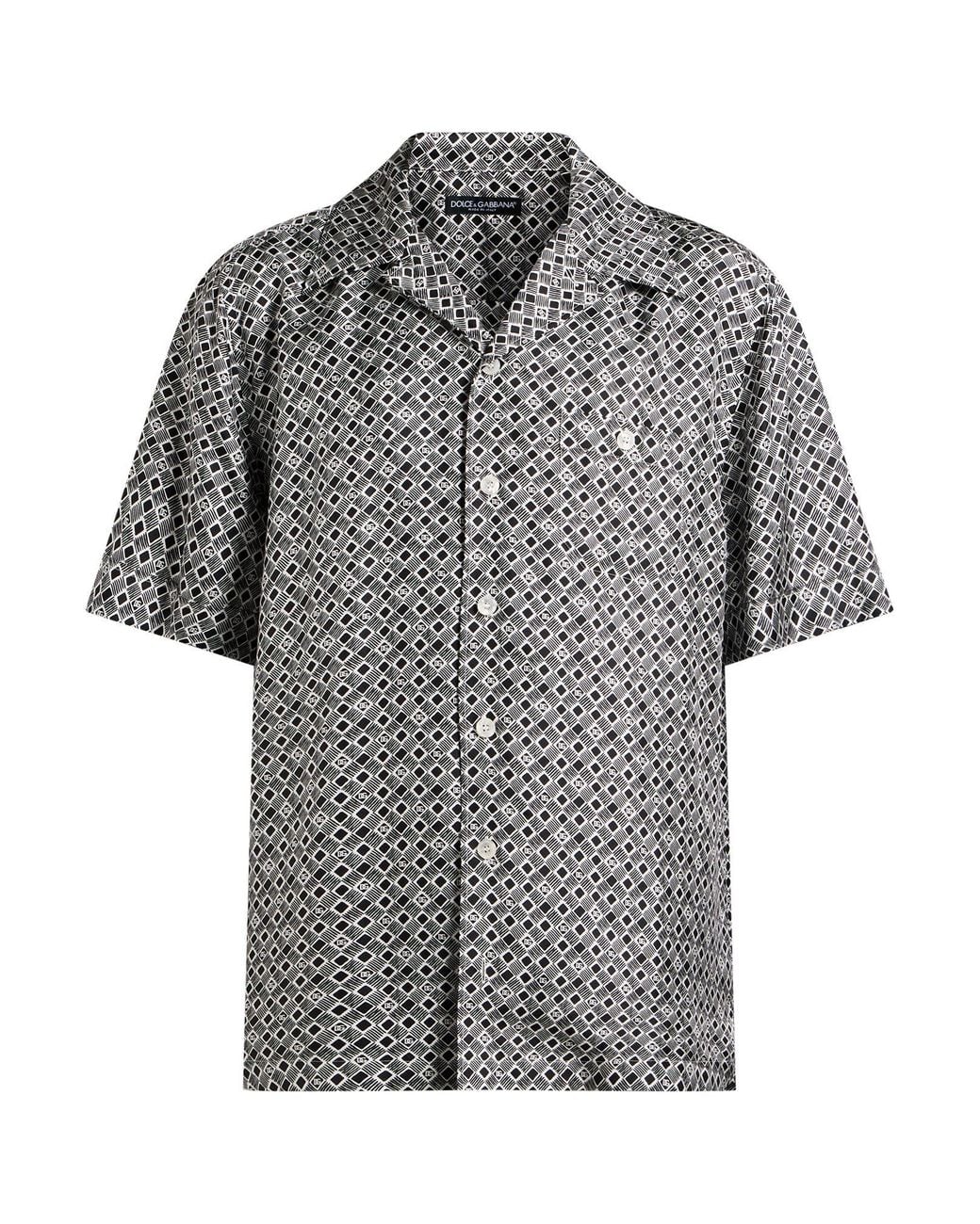 Dolce & Gabbana Gray Shirt Silk for men