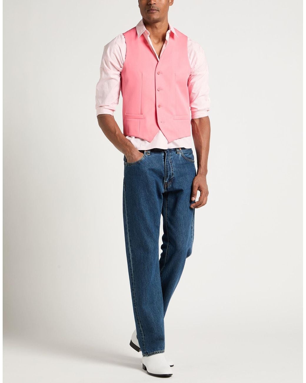 Moschino Pink Waistcoat for men