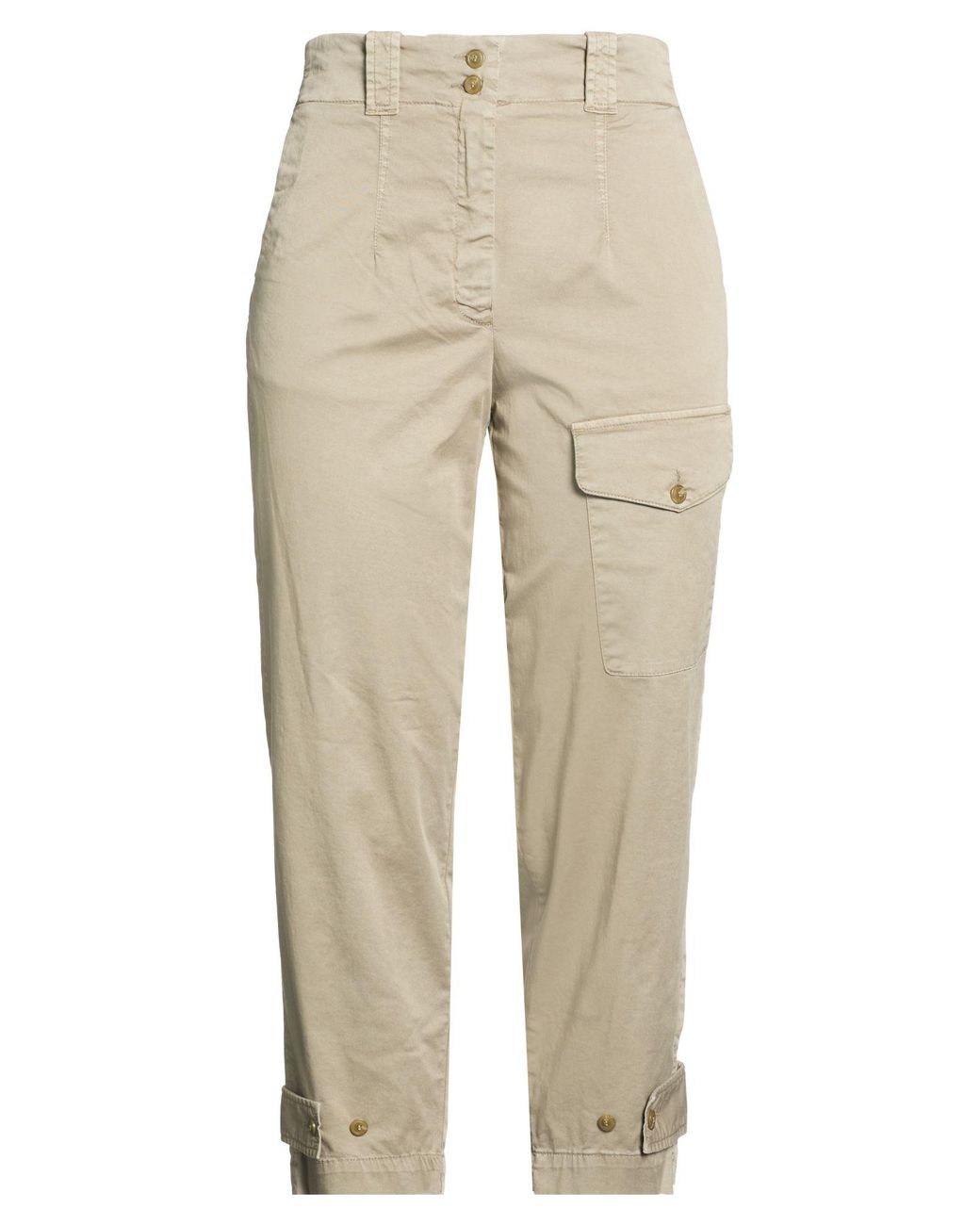 19.70 Nineteen Seventy Natural Pants Cotton, Elastane