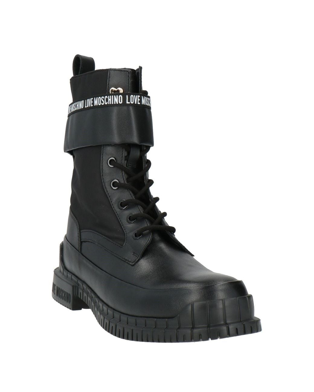 Love Moschino Black Ankle Boots Leather