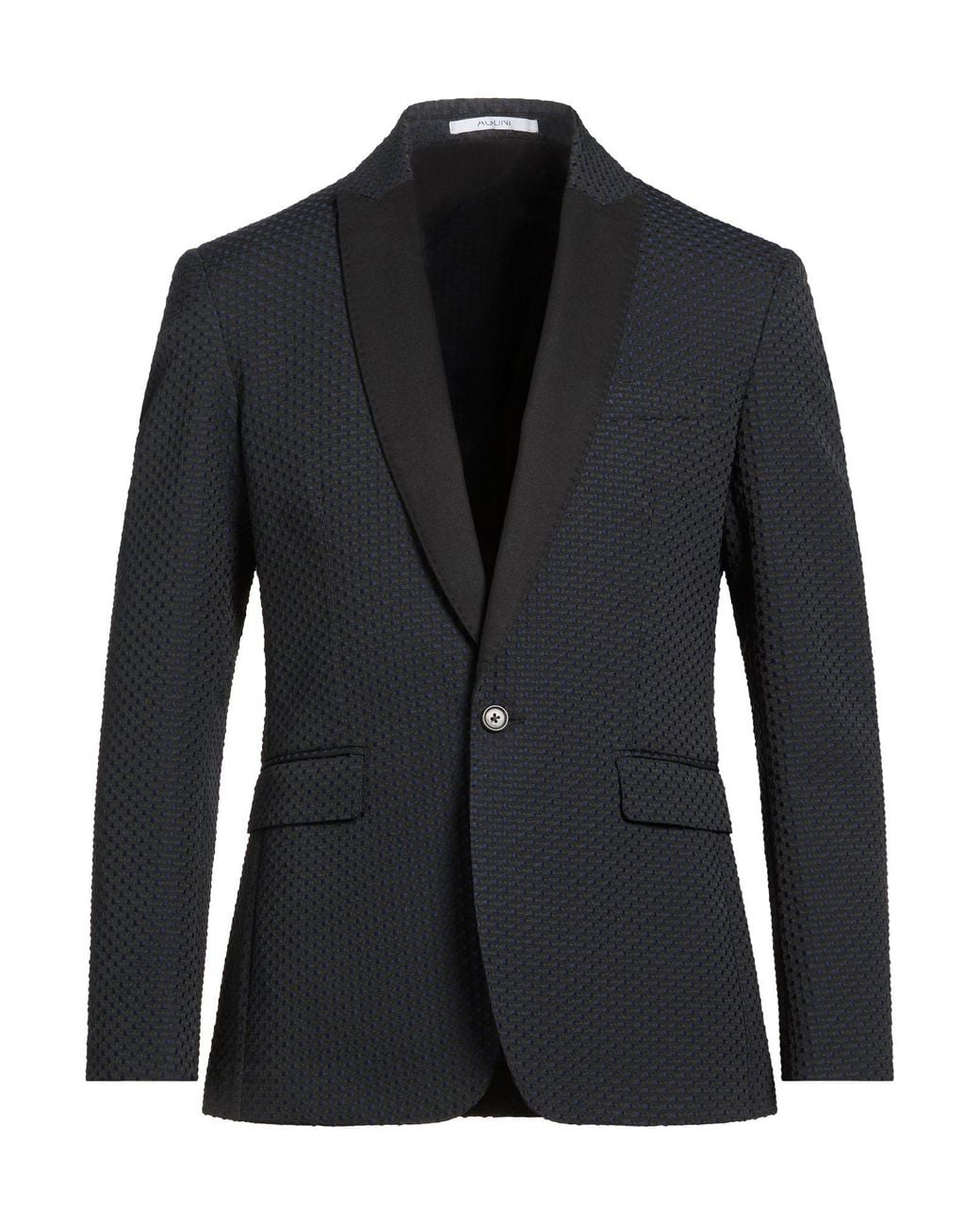 Aglini Black Midnight Blazer Polyester, Elastane for men