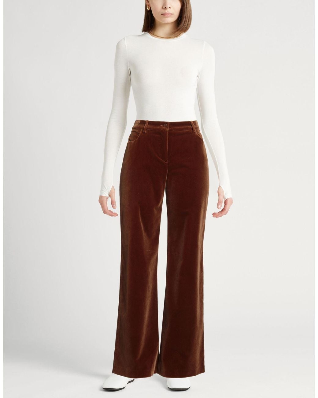 Alberta Ferretti Brown Pants