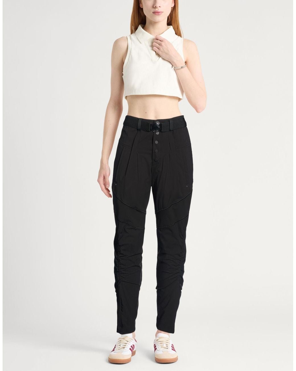 High Black Tech Pants Nylon, Elastane