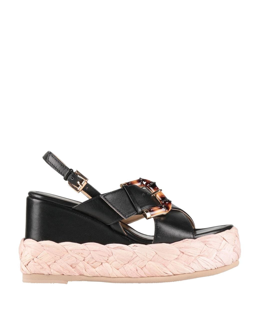 Emanuélle Vee Black Espadrilles Leather