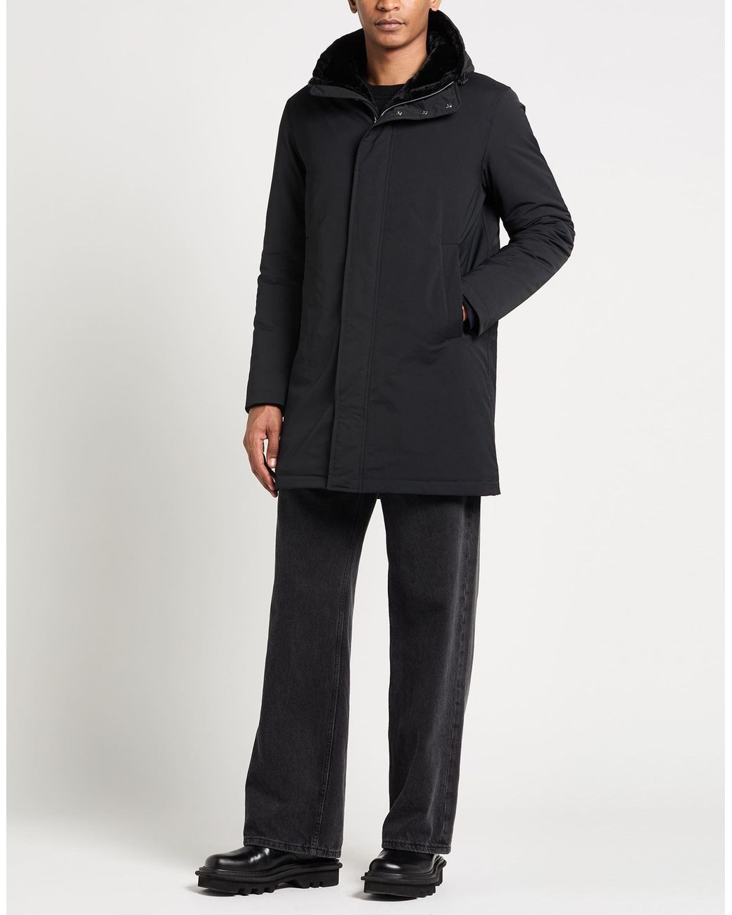 Herno Blue Coat Polyester for men